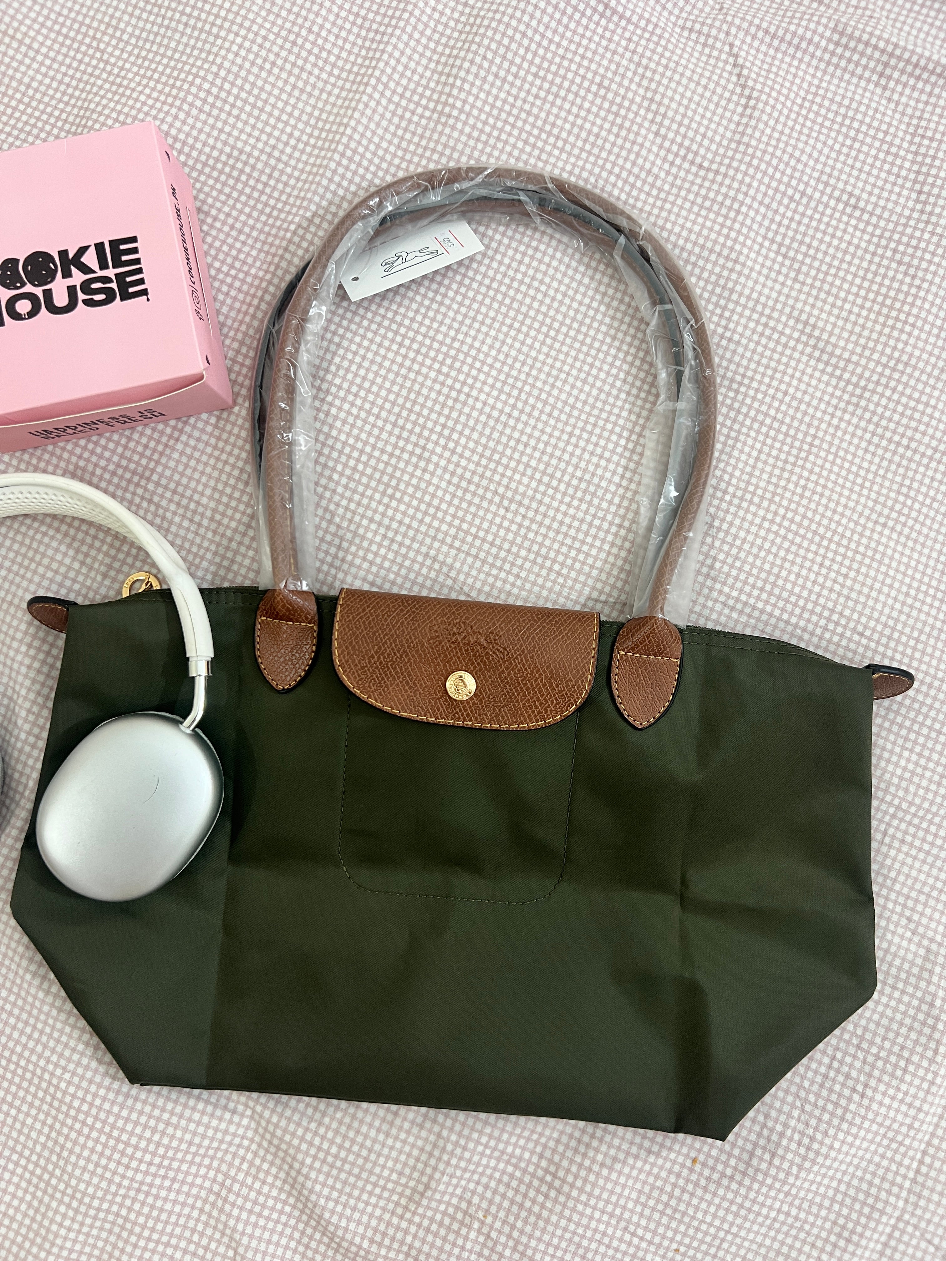 Longchamp Tote Medium - Olive Green (WITH BRAND LOGO)