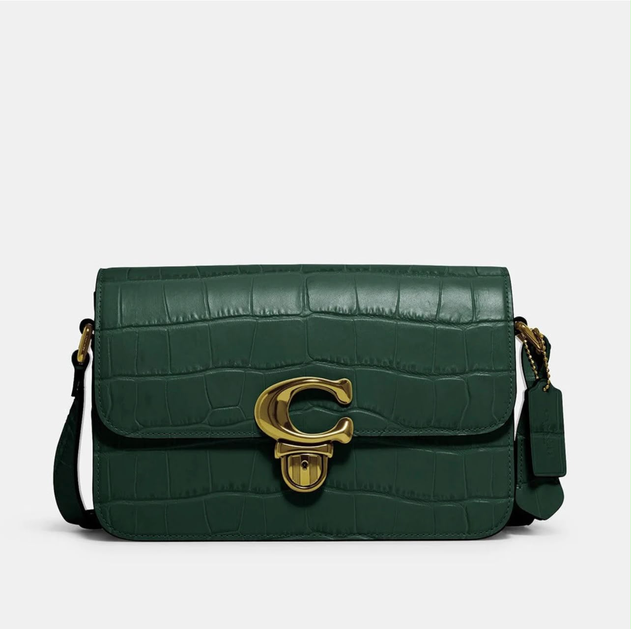 Coach Studio Croc Embossed Bag Medium - Green