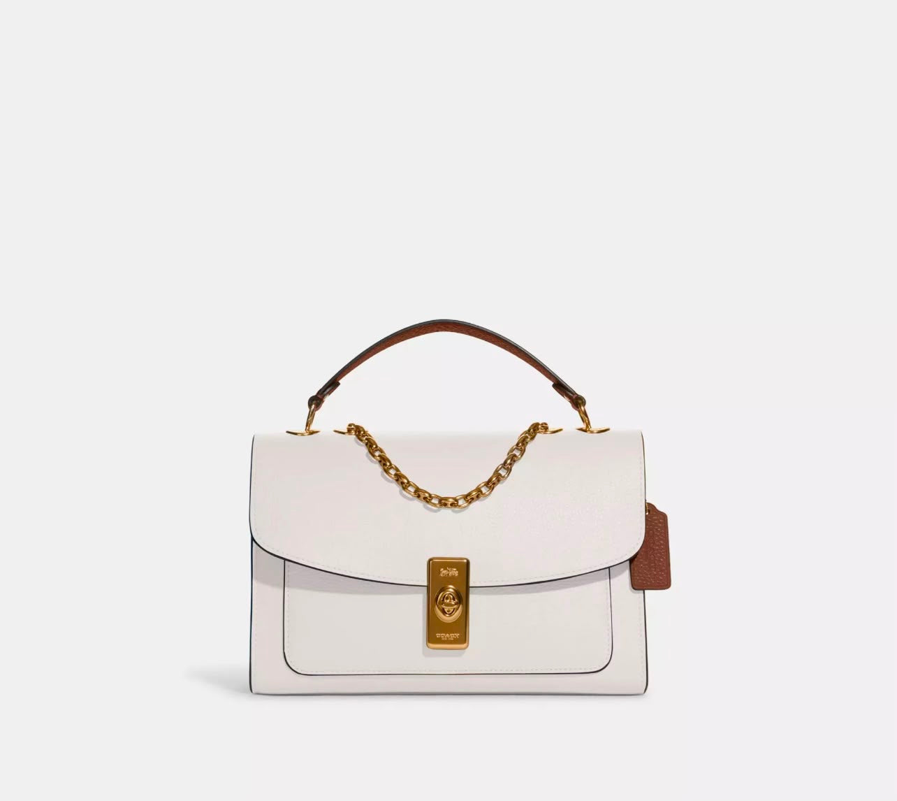 Coach Lane Shoulder Bag Gold Chalk
