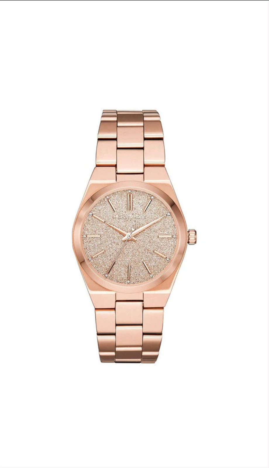 Michael Kors Womens Quartz Channing Stainless Steel Rose Gold Dial 36mm Watch - Mk6624